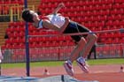 Scott Armstrong (Gateshead Harriers) winning the under-15s high jump.